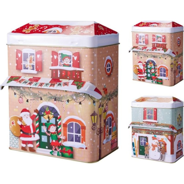 SCATOLA LATTA FORMA CASETTA 13X8.5 2 ASSORTITI